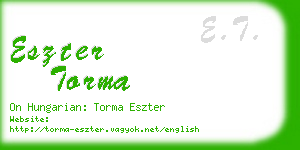 eszter torma business card